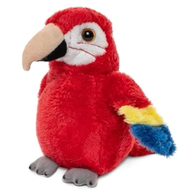 Abbildung von Uni Toys Kuscheltier Papagei versch. Farben 13 cm (Höhe) Plüsch Vogel Plüschtier, zu 100 % recyceltes Füllmaterial