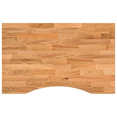 Abbildung von vidaXL Schreibtischplatte Hellbraun 80x60x2,5 cm Massivholz Eiche