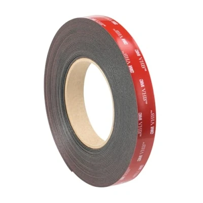 Abbildung von 3M VHB 5952 Hochleistungs Klebeband, 19 mm x 33 m, Schwarz, Schutzabdeckung: Folie (4 er Pack)