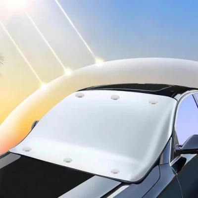 Abbildung von CaiTang Frontscheibenabdeckung Auto Abdeckung, Scheibenabdeckung Winter,Scheibenabdeckung Frontscheibe Magnetisch Faltbar gegen Schnee, Frost