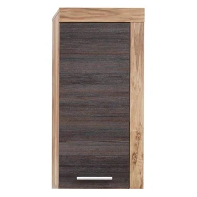 Abbildung von trendteam smart living Hängeschrank Wandschrank Badezimmer Cancun Aufbaumaß (BxHxT) 36 x 79 23 cm Farbe Nussbaum mit Touchwood dunkelbraun 125950359