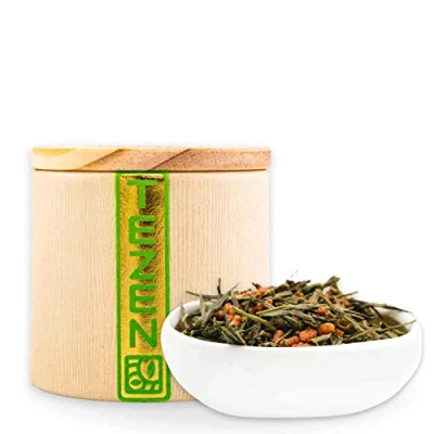 Abbildung von Genmaicha Bio Tee: japanischer Grüner Tee mit Reis Ernte 2024 Hochwertiger Grüntee Bancha geröstetem (80 g)