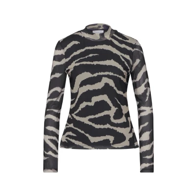 Abbildung von Street One Studio Gemustertes Langarmshirt, Damen, Größe: 46, Grau