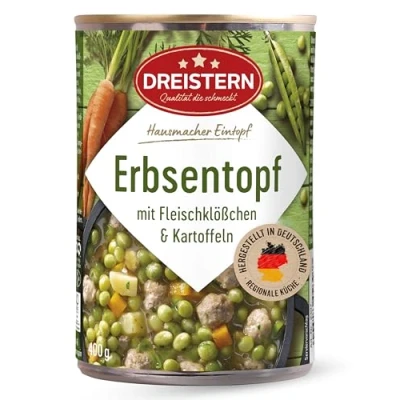 Abbildung von Dreistern Erbsen Eintopf mit Fleischklößchen, 400 g