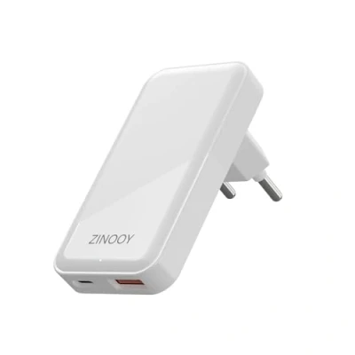 Abbildung von Zinooy USB C Ladegerät, 2 Ports Stecker Netzteil Flaches mit 20W PD Output, Schnellladegerät für iPhone 15/15 Pro/15 Pro Max 14 13 12 Sumsung Galaxy, Schlankes Format jeden begrenzten Raum