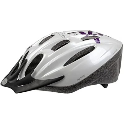 Abbildung von M Wave Damen White Flower Fahrradhelm, M, 53 57 cm