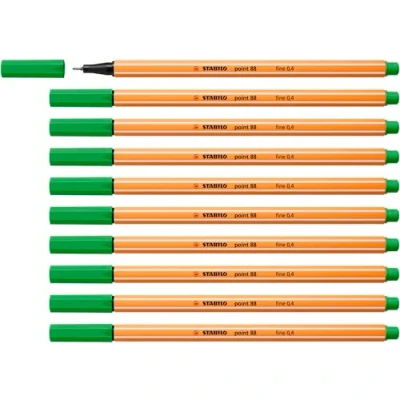 Abbildung von Fineliner STABILO point 88 10er Pack hellgrün