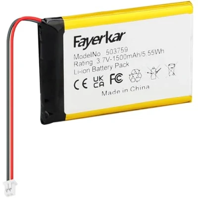 Abbildung von Fayerkar3.7 V 1300 mAh 503759 Li Ionen Lithium Polymer Batterie Ersatz für DIY Energiespeicher LED Licht Fan Halten Geschenk