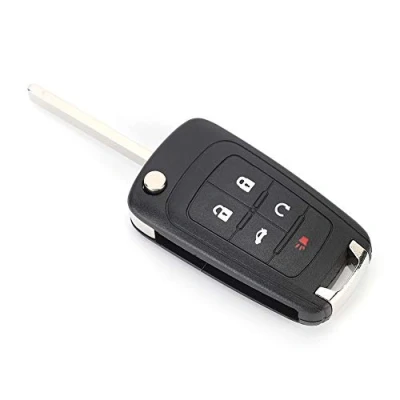 Abbildung von Zündkerze Camaro 2010 5 Tasten Flip Key Fob Case Shell Abdeckung Ersatz für 2013