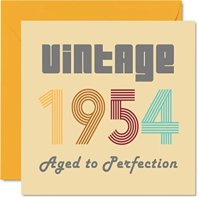 Abbildung von Geburtstagskarten zum 70. Geburtstag für Männer und Frauen Vintage 1954 Aged To Perfection 70 Lustig Sie Ihn 145 mm x Glückwunschkarten