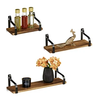 Abbildung von relaxdays Wandregal 3er Holz