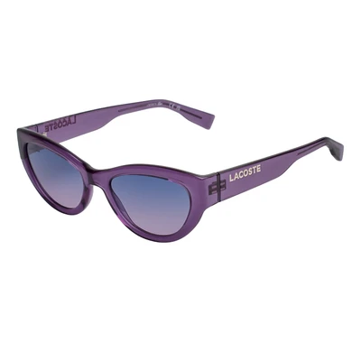 Abbildung von Lacoste Damen L6013S 513 Sonnenbrillen Bio Injekt Violett Blau Cat Eye Normal Schattiert