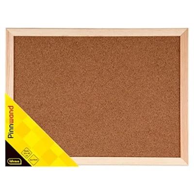 Abbildung von Idena 568021 Pinnwand, mit Holzrahmen, inklusive 2 Schrauben und 5 Pinnwandnadeln, 30 x 40 cm,