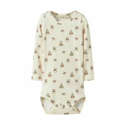 Abbildung von Lil&#039; Atelier BABY romper lange mouw Gavo turtledove toy 62