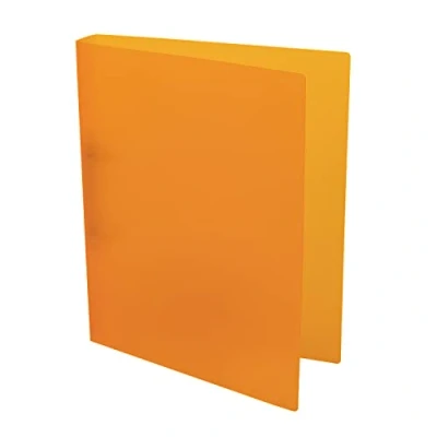 Abbildung von Idena 224368 Ringbuch DIN A4, aus PP, 2 Ringe, 35 mm Rückenbreite, transluzent orange, 1 Stück