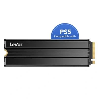 Abbildung von Lexar NM790 1TB Interne SSD mit Kühlkörper, M.2 2280 PCIe Gen4x4 NVMe 1.4 SSD, Bis zu 7400MB/s Lesen, 6500MB/s Schreiben, Solid State Laufwerk für PS5, PC, Laptop (LNM790X001T RN9NG)