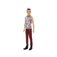 Abbildung von Barbie Mattel Fashionistas Puppe Stilvoller Ken, rot karierte Hose (DWK44/GVY29)