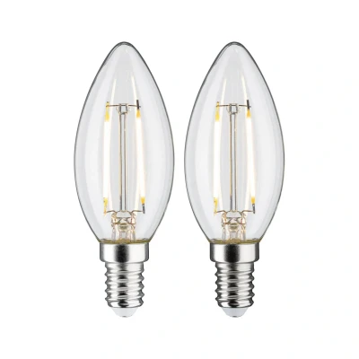 Abbildung von Paulmann 28855 LED Lampe Kerze Filament E14 230V 2x250lm 2x2,7W 2700K Klar Lampen Leuchtmittel