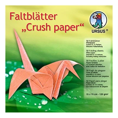Abbildung von Ludwig Bähr Faltblätter Crush Paper 120g/qm 15x15cm VE=50 Blatt 10 Far