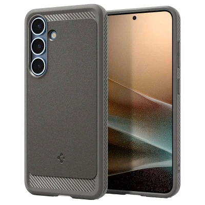 Abbildung von Samsung Galaxy S25 Plus Hülle MagSafe Silikon Spigen Soft Case/Backcover Handyhülle Grau Shockproof/Stoßfest