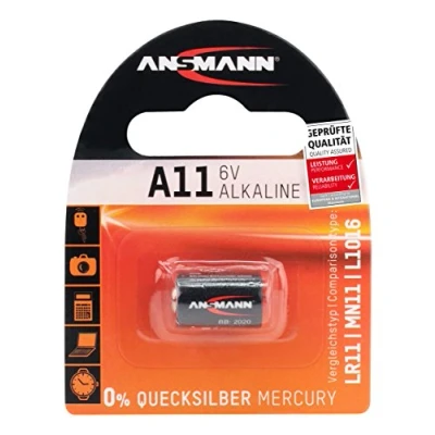 Abbildung von ANSMANN A11 Alkaline Batterie (6V) MN11, V11A, E11A Univeral Zelle u.a. für Garagentoröffner, Alarmanlage, Funkauslöser Kamera, Messgeräte, Klingel usw..