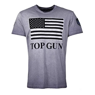 Abbildung von TOP GUN Tshirt print, Herren, Größe: Small, Blue