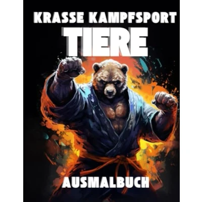 Abbildung von Krasse Kampfsport Tiere: Das Malbuch für Erwachsene mit Muskelbepackten und Sportlichen Tieren zur Entspannung zum Stressabbau