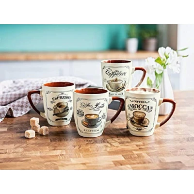 Abbildung von Weltbild Kaffeeservice Tassen Coffee 4er Set Nostalgie Optik Ceramik