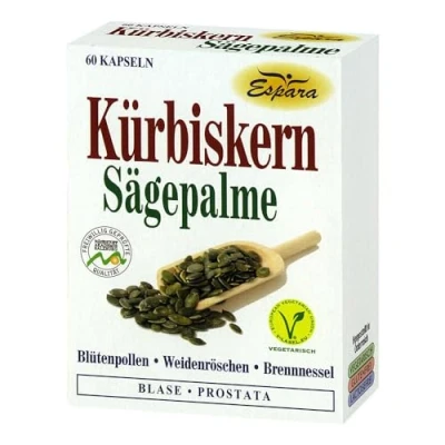 Abbildung von Kürbiskern Sägepalme Kapseln 60 St