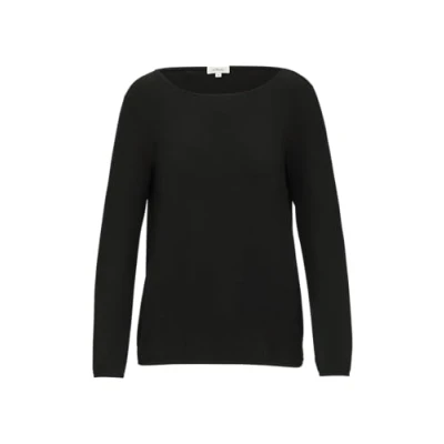 Abbildung von s.Oliver Fliessendes MIT Ubootausschnitt Langarmshirt, Damen, Größe: 36, Schwarz