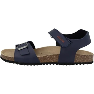 Abbildung von Geox Ghita BOY Riemensandalette für Kinder, Größe: 28, Navy/red Schuhe