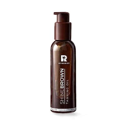 Abbildung von BYROKKO Shine Brown Chocolate Bräunungsbeschleuniger Öl (145 ml), Superschnelles Bronzing für Sonnenbad und Solarium, Einzigartiger sommerlicher Schokoladenduft