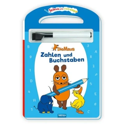 Abbildung von Trötsch Die Maus Schreib und wisch weg Pappenbuch Zahlen Buchstaben: Übungsheft Lernheft Vorschule Grundschule
