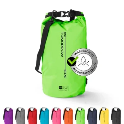 Abbildung von #DoYourOutdoor Where Tomorrow Dry Bag Tasche 20L grün Wasserdichter Rucksack Wasserfester Beutel &amp; Packsack Drybag ideal für Boot, Kajak, Angeln und Camping