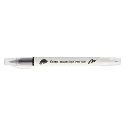 Abbildung von Pentel Brush Sign Pen Doppelspitze dunkelbraun 10 Stück