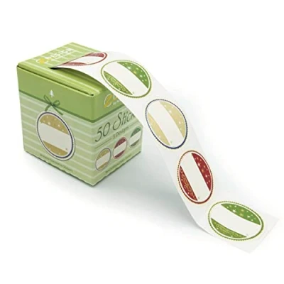 Abbildung von AVERY Zweckform 50 Marmeladen Etiketten selbstklebend (Made in Germany, Ø38mm, Aufkleber Marmelade Weihnachten, Einmachen, Geschenkaufkleber, Weihnachtsdeko, beschriftbar) Sticker auf Rolle, 56829