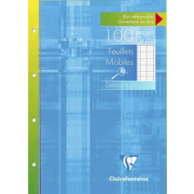 Abbildung von Clairefontaine 8150C Packung mit 5 Blöcken Pupitre Doppelspirale, DIN A4 21x29,7cm, 80 Blatt, 90g, blanko, farbig sortiert, 1 Pack