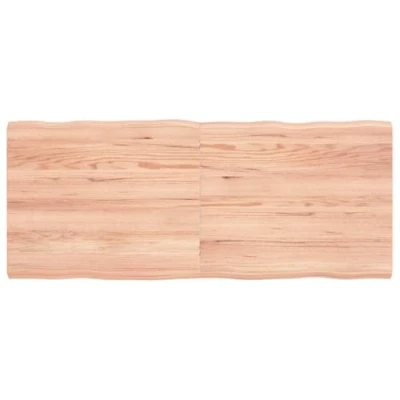 Abbildung von vidaXL Tischplatte, Holzplatte für Tisch Esstisch Couchtisch, Massivholzplatte Handgefertigt mit Baumkante, Ersatztischplatte Scharnierdesign, Hellbraun 120x50x(2 4) cm Massivholz Behandelt