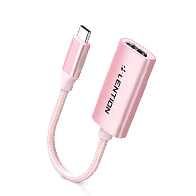 Abbildung von LENTION USB C auf HDMI Adapter, 4K@60Hz Digital AV Kompatibel mit 2020 2016 MacBook Pro 13/15/16, Neues iPad Pro/Mac Air/Surface, Chromebook, Samsung S20/S10/S9/S8/Note, Mehr (Roségold)