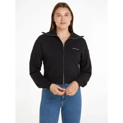 Abbildung von Calvin Klein Jeans Diffused Monologo ZIP Through Sweatjacke, Damen, Größe: XXL, Black