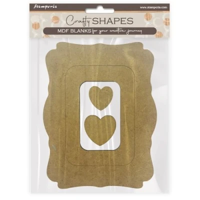 Abbildung von Stamperia Crafty Shapes for Scrapbooks, Albums, Cards, and Bullet Journals, Decorate with Papers Paint, Perfect Hobbies, Crafts, Gifting (Alterego Frames Hearts) (3pcs)