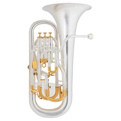 Abbildung von Lechgold Supreme EU 310SB Euphonium Stimmung: Bb aus Messing Edelstahl Ventile inkl. Trolley Leichtkoffer versilbert und gebürstet