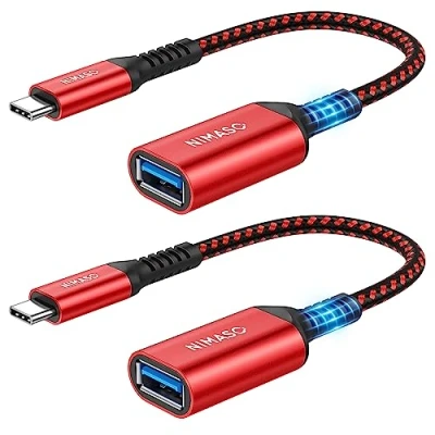 Abbildung von Nimaso USB C Adapter, 2 Stücke OTG Typ auf 3.0 Adapter für iPad Pro 2020,MacBook Air 2020/2018,MacBook 2018,Dell XPS 15,Galaxy S23/S22,Huawei P30,Google Pixel 3XL iPhone 15 und mehr