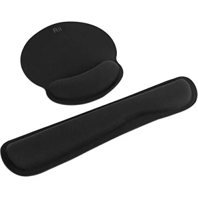 Abbildung von mafiti Mauspad Handballenauflage, Mouse pad &amp; Tastatur Handgelenkstütze Set, Ergonomisch für und Maus mit Memory Schaum, rutschfeste, langlebig Computer Laptop Büroarbeiten