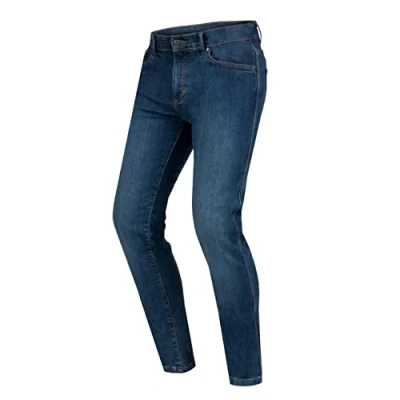 Abbildung von OZONE MOTO Striker Motorradjeans Herren Aramidfaser Futter Flying Bats Knieprotektoren Stufe 2 Taschen für Hüft und Steißbein Protektoren Regular Fit