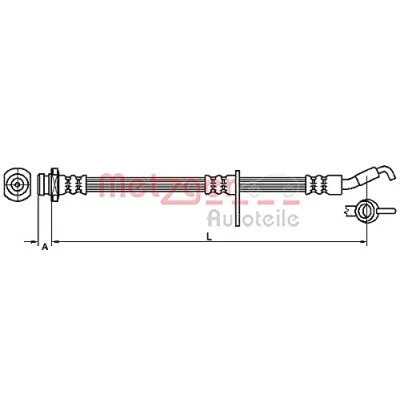 Abbildung von METZGER 4110490 Bremsschläuche 394 FIAT: Sedici, SUZUKI: SX4 I Schrägheck