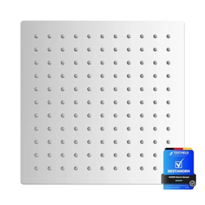 Abbildung von Ibergrif M20292 Regendusche Duschkopf (200 * 200 mm), Eckig Brausekopf, Edelstahl, Quadrat