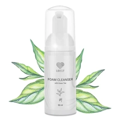 Abbildung von LOVELY Wimpernshampoo für Wimpernverlängerung grüner Tee Duft 50ml ölfreier Schaumreiniger Wimpern sanfter Reiniger &amp; Gesicht Make up Entferner Shampoo Lash Extensions