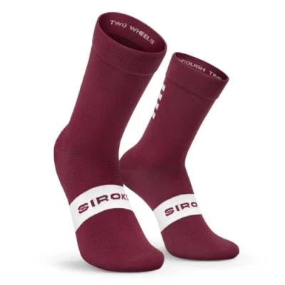 Abbildung von SIROKO Fahrradsocken S1 Maroon Volata M L Bordeauxrot