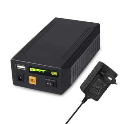 Abbildung von TalentCell Wiederaufladbare 72W 100WH 12V/8300mAh 9V/11000mAh 5V/20000mAh DC Ausgang Lithium Ionen Akku für LED Streifen, Band Licht, CCTV Kamera und mehr, Schwarz